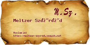 Meltzer Szórád névjegykártya